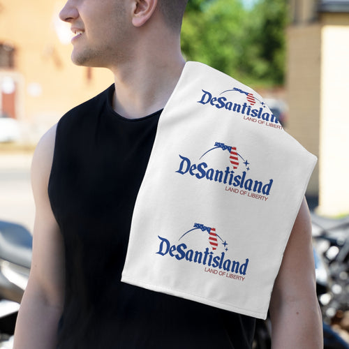 DeSantisland Ron DeSantis Florida Land of Liberty Rally Towel, 11x18