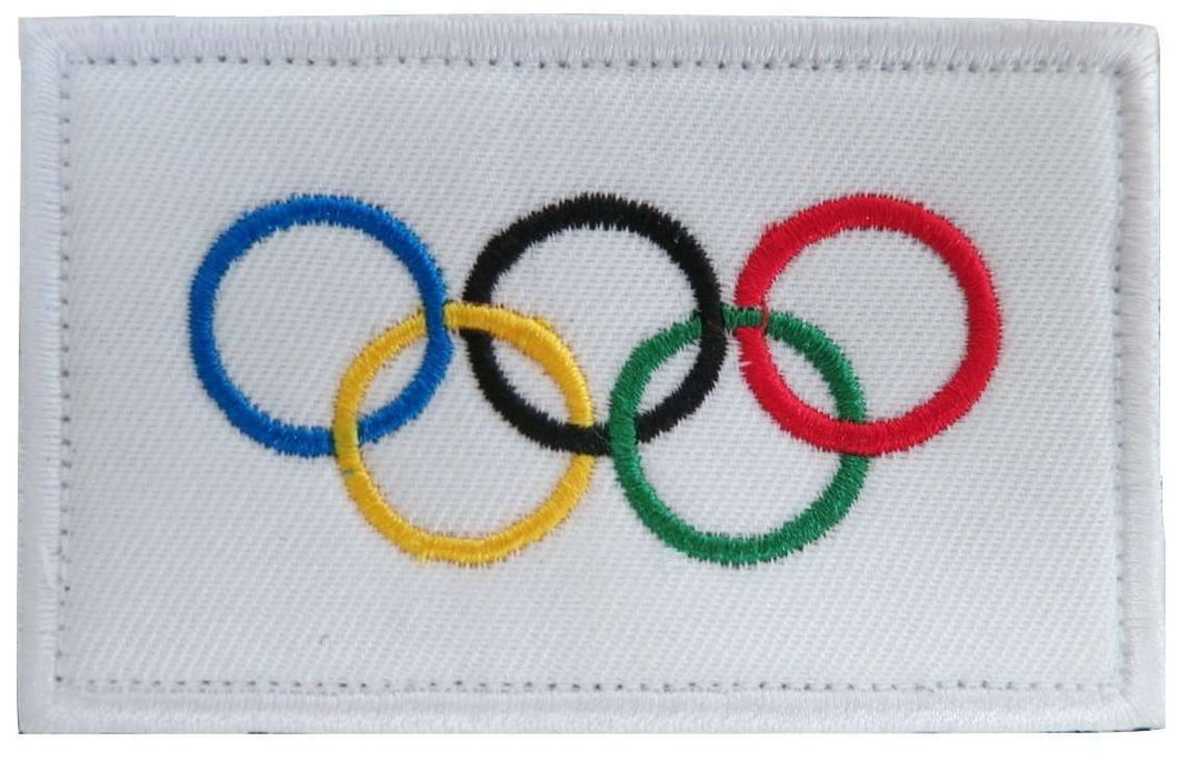 Olympic Games Flag Olympics Rings International Banner Hook & Loop Patch - Trump Mug