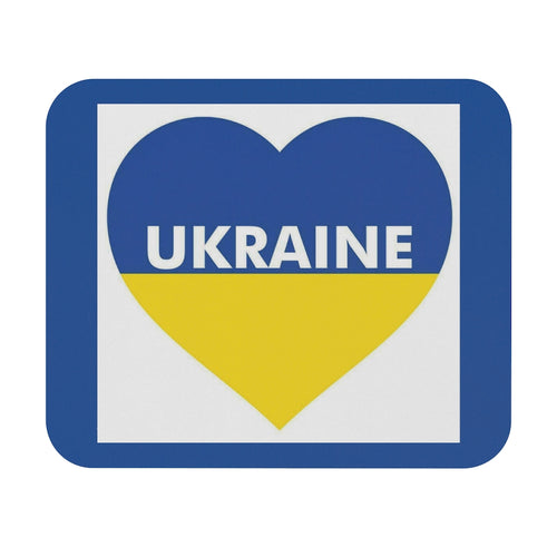 I Love Ukraine Heart Mouse Pad