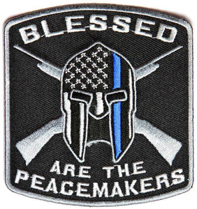 Blessed Are The Peacemakers Thin Blue Line Morale Tactical Hook & Loop Patch Support Police Law Enforcement - Trump Mug