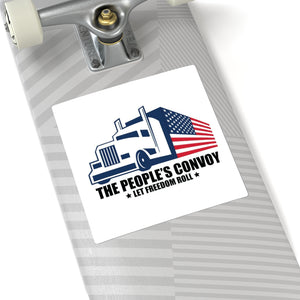 People's Trucker Convoy Let Freedom Roll Sticker
