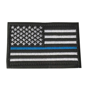 Thin Blue Line USA Flag Patch Tactical American Police Law Enforcement Hook & Loop Patch - Trump Mug