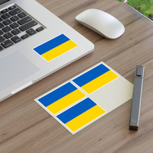 Load image into Gallery viewer, Ukraine Flag Sticker Sheet (Four 1.5&quot;x2.5&quot; Stickers)