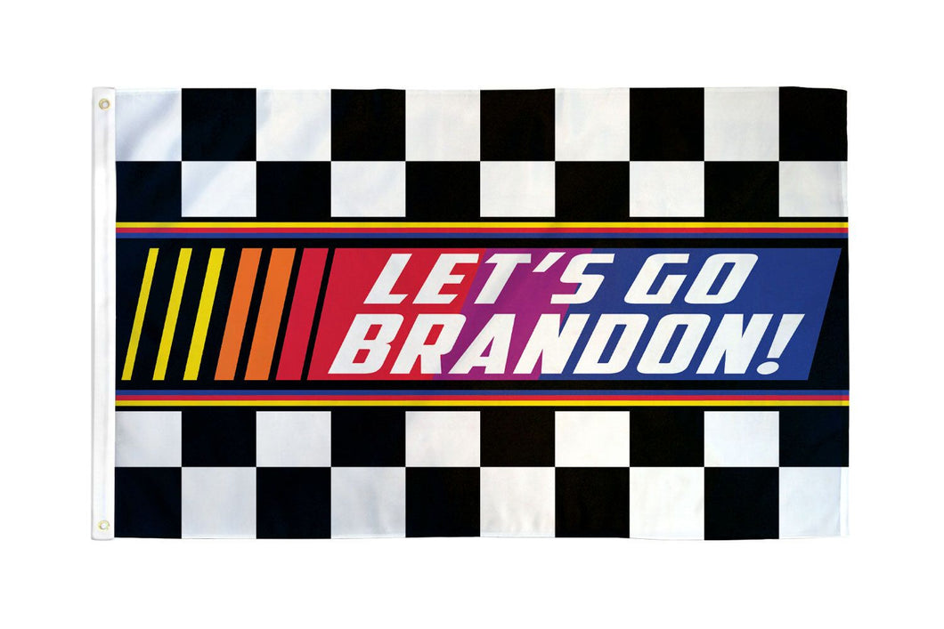 Let's Go Brandon Checkered Racing 3x5 Feet Flag