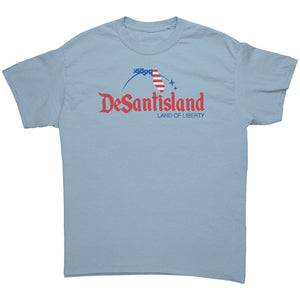 DeSantisland Ron DeSantis Florida Land of Liberty RED Text T-Shirt