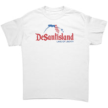 Load image into Gallery viewer, DeSantisland Ron DeSantis Florida Land of Liberty RED Text T-Shirt