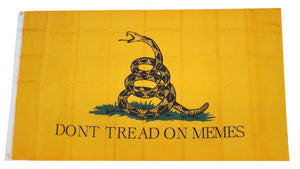 Don't Tread on Memes 3x5 Feet Gadsden Banner Flag - Trump Mug