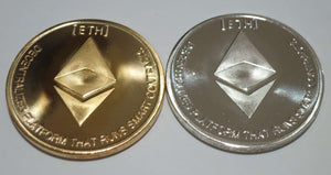 Set of Gold and Silver Plated Color Ethereum Coins ETH Physical Cryptocurrency Collectible Coins - Trump Mug
