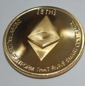 Ethereum Gold Plated Color Physical Coin Cryptocurrency ETH Collectible Coin - Trump Mug