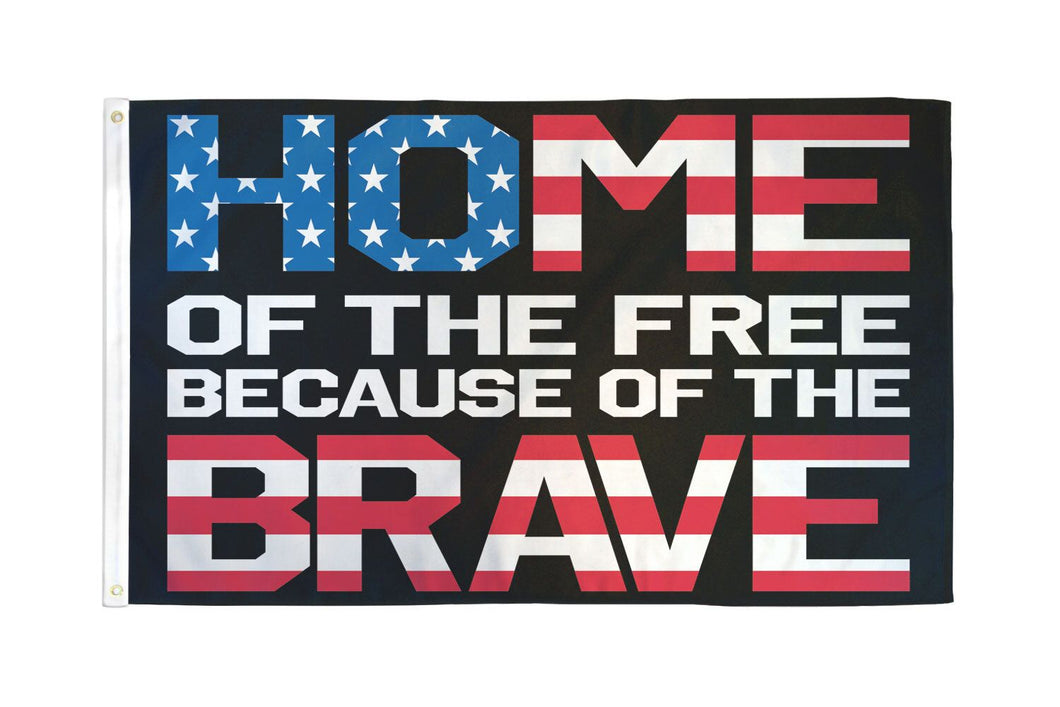 Home of the Free because of the Brave Military USA Patriotic American 3x5 Feet Flag