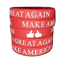 Load image into Gallery viewer, Thumbs Up Make America Great Again Donald Trump President Red Silicone Wrist Band Bracelet Wristband - Trump Mug