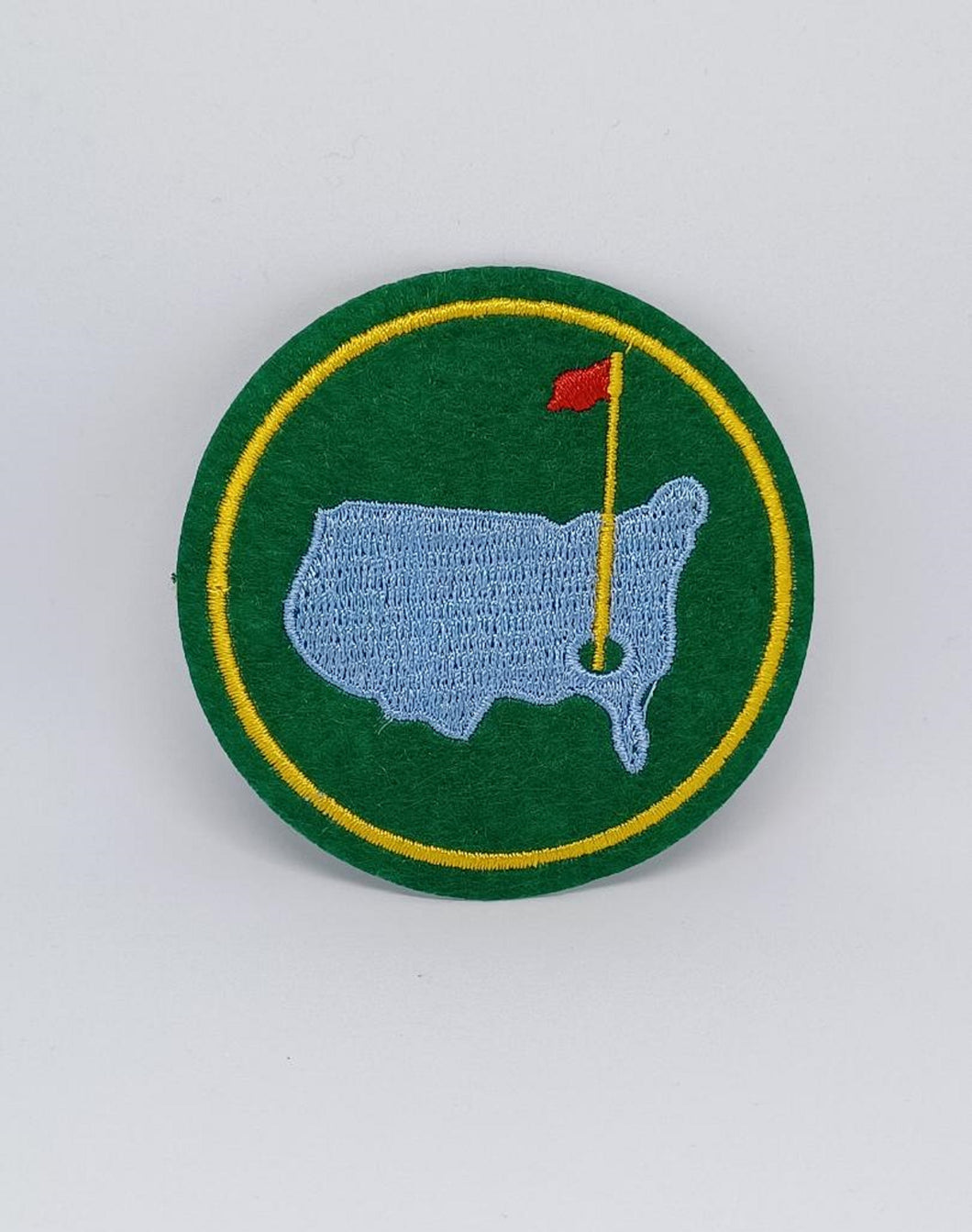 Green Golf Masters Red Flag Blue USA Sports Custom Embroidered Iron On Patch