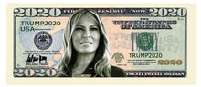 Load image into Gallery viewer, Melania Trump 2020 Presidential Dollar Bill with Currency Holder - Trump Mug