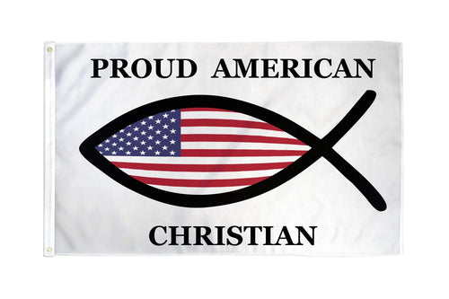 Proud American Christian 3x5 Feet Patriotic USA Banner Flag
