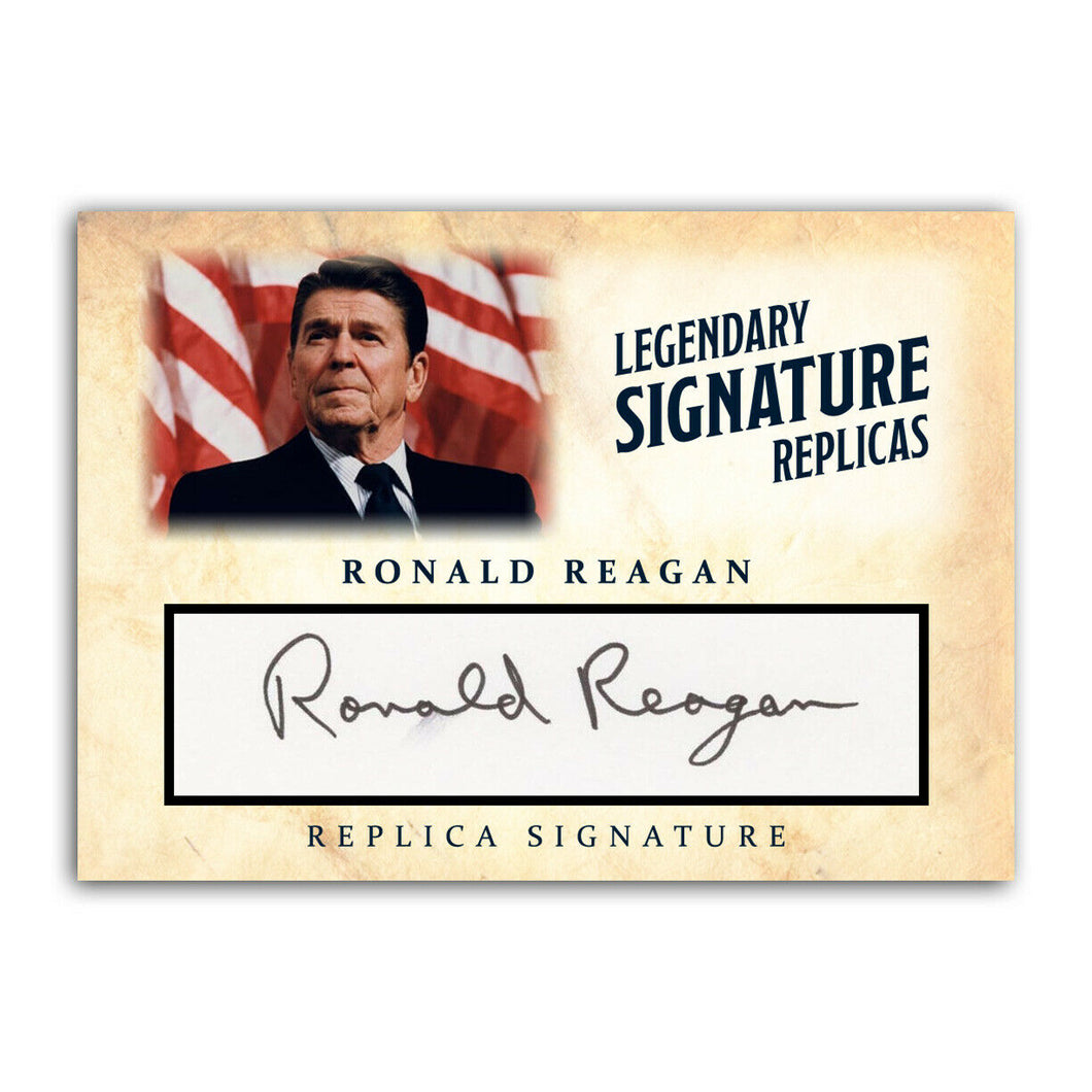 Ronald Reagan Conservative Republican MAGA Replica Signature Autograph Novelty Card