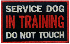 Hook Loop Patch Service Dog, Service Dog Training Patch
