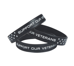 Support Our Veterans Silicone Wrist Band Bracelet Wristband - Support the USA Military Veterans