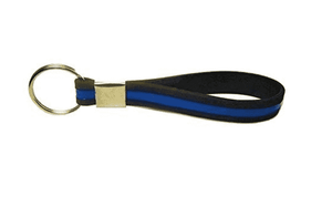 Thin Blue Line Key Ring Chain Silicone Keychain - Support Police Law Enforcement - Trump Mug