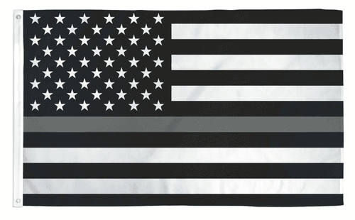 Thin Gray Silver Line USA American Law Enforcement Correctional Corrections Guards Officers 3x5 Feet Banner Flag - Trump Mug