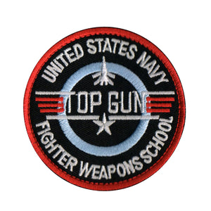 Top Gun Fighter School US Navy Embroidered Hook & Loop Tactical Morale Patch