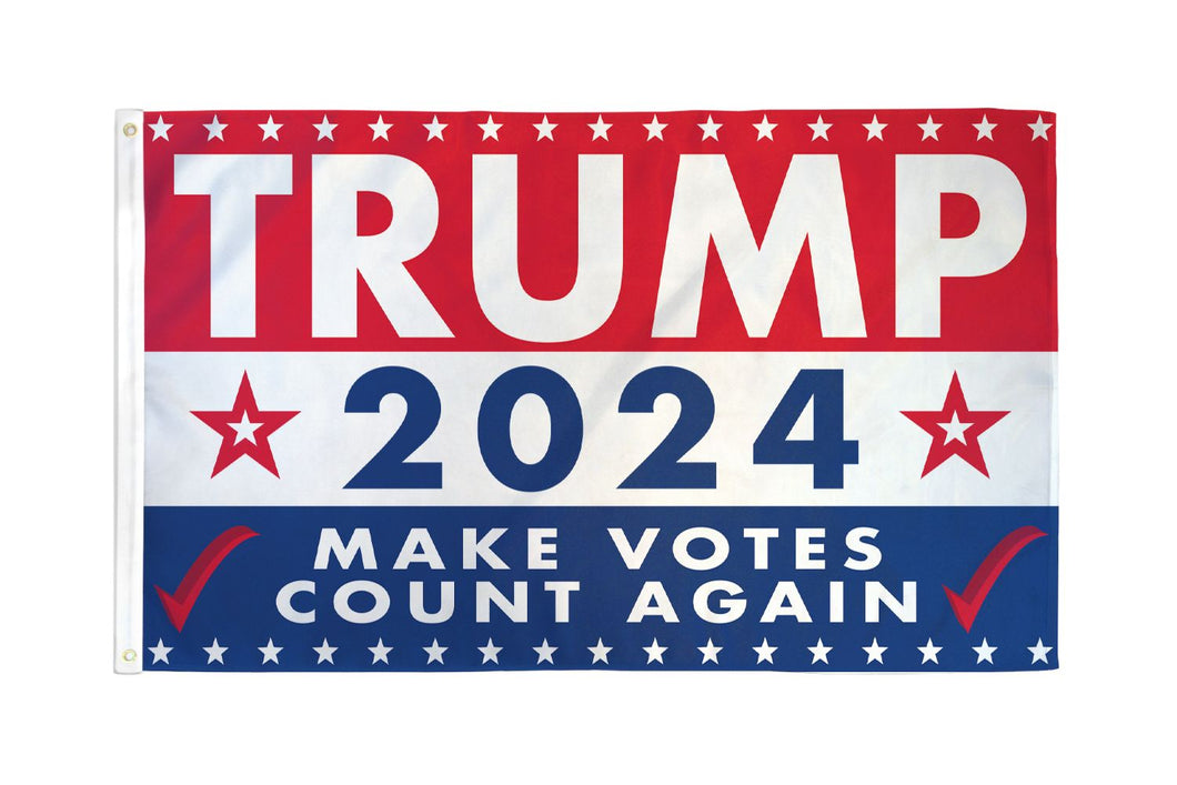 Make Votes Count Again Donald Trump 2024 3x5 Feet MAGA Banner Flag
