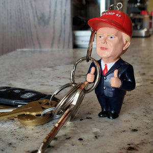 Trump Suit MAGA Figurine Keyring Keychain