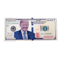 Load image into Gallery viewer, Gold Foil Donald Trump Presidential $1000 Dollar Bill with Currency Holder - Trump Mug