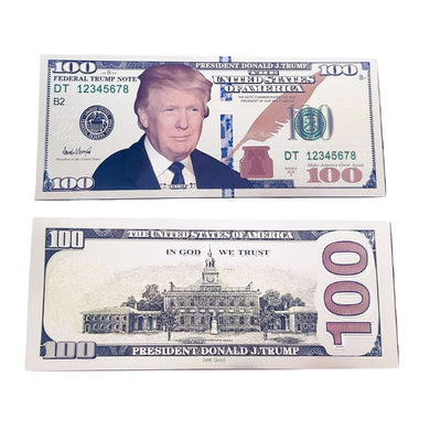 Gold Foil Donald Trump Presidential $100 Dollar Bill with Currency Holder - Trump Mug