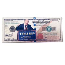 Load image into Gallery viewer, Gold Foil Donald Trump 2020 Keep America Great Presidential Million Dollar Bill with Currency Holder - Trump Mug