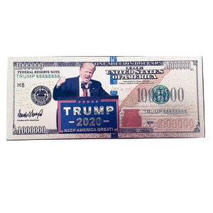 Gold Foil Donald Trump 2020 Keep America Great Presidential Million Dollar Bill with Currency Holder - Trump Mug