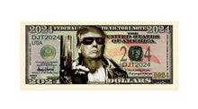 Load image into Gallery viewer, Trumpinator Donald Trump 2024 President Dollar Bill with Currency Holder