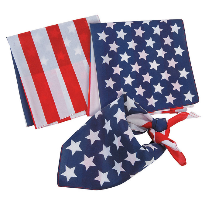 USA Patriotic American Flag Print Bandana