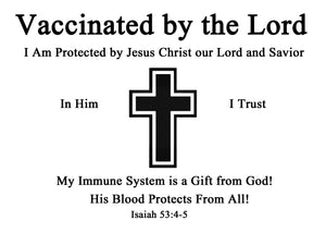 2 PACK Vaxxed by The Lord Jesus Christ Wallet Card