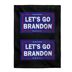 Let's Go Brandon Velveteen Plush Blanket