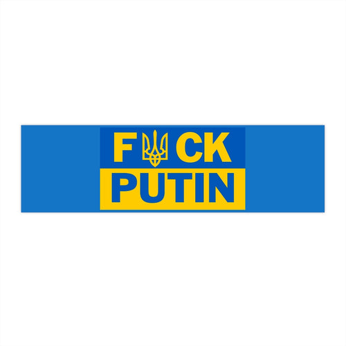 F Putin Ukraine Flag Bumper Sticker (3
