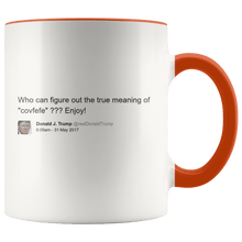 Load image into Gallery viewer, Trump Tweet - Meaning of &quot;Covfefe&quot; MAGA Mug - Trump Mug