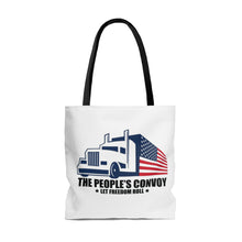 Load image into Gallery viewer, People&#39;s Trucker Convoy Let Freedom Roll Tote Bag