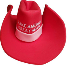Load image into Gallery viewer, HUGE MAGA Cowboy Hat Make America Great Again Donald Trump GIANT MAGA Foam Hat - Trump Mug