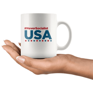 Never Socialist USA Trump MAGA Mug - Trump Mug