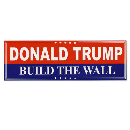 Donald Trump Build The Wall Border Security MAGA Window Decal Bumper Sticker - Trump Mug