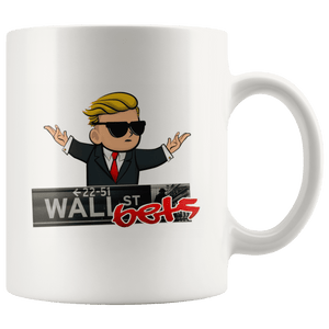 Wall Street Bets WSB Reddit Investing Meme Mug - Trump Mug